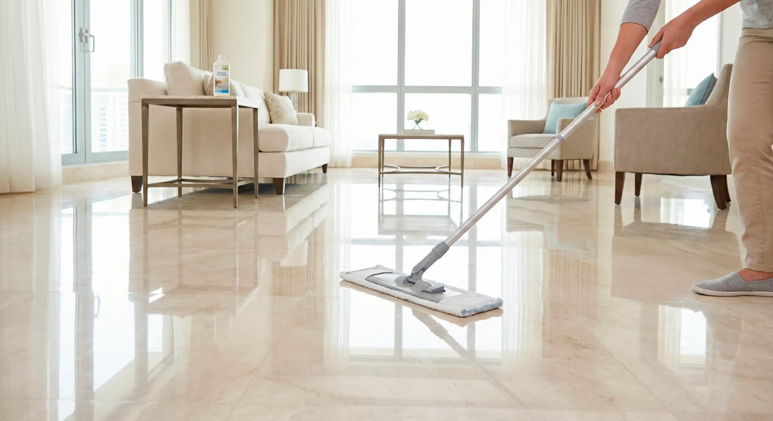 Cómo mantener un suelo de mármol brillante sin pulirlo cada año